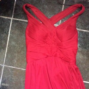 David’s bridal red open back